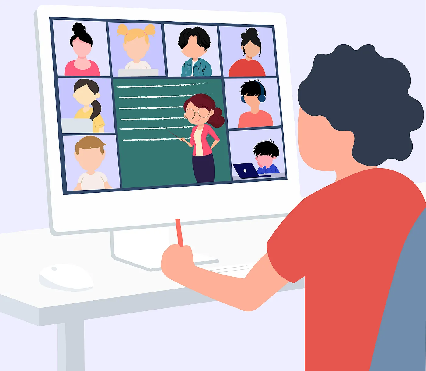 Online+Educations+Class+Studies+Onlineclass+Blue+background+boy+Y4W