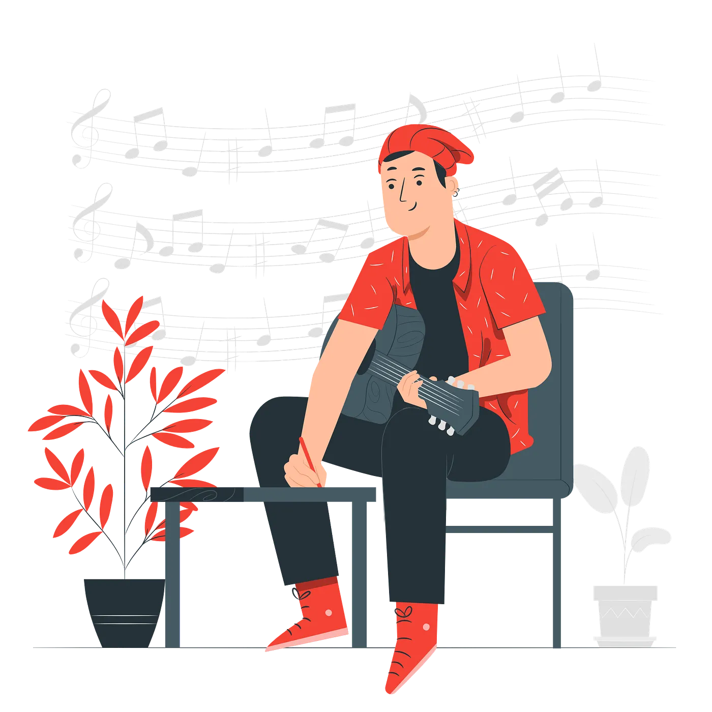 Men, Guitar, Writing, Songs, Red